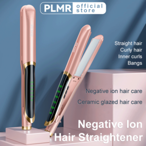 PLMR ion negatif rambut straightener ceramic glaze essential oil care constant temperature hair care negative ion hair care 6-level temperature control intelligent ion generator straight hair splint